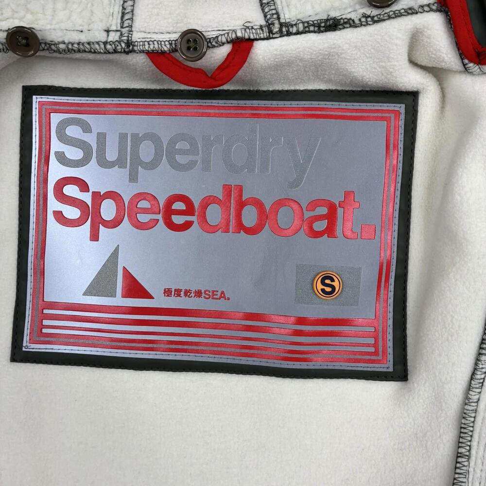 Superdry Green Toggle Duffle Jacket Women's Small Hooded Lined Utility Coat - Picture 15 of 15